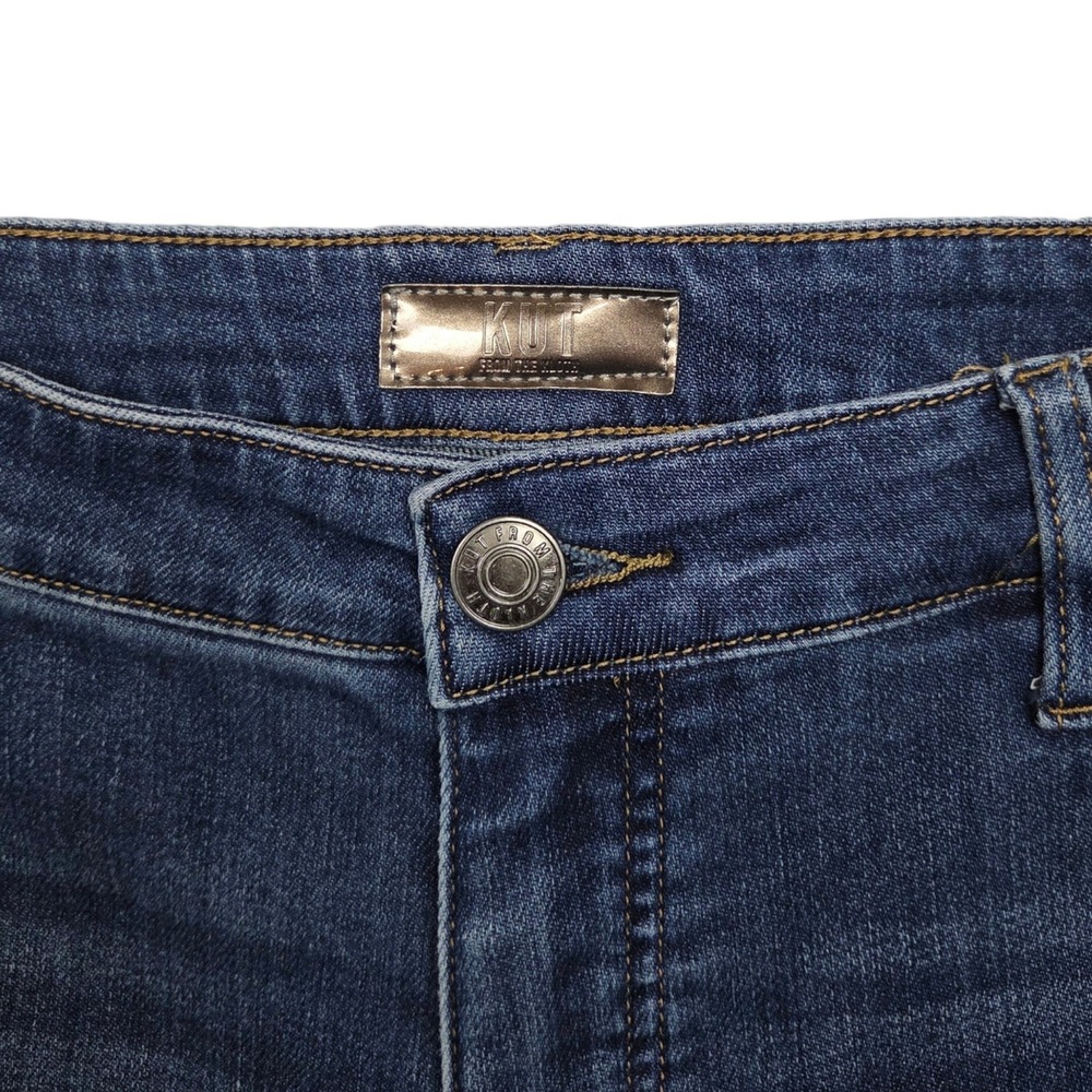 Kut from the Kloth Kelsey Jeans Womens 14 Fab Ab Ankle Flare High Rise Fray Hem - Picture 4 of 10